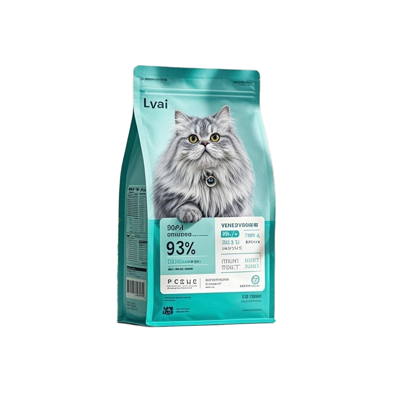 Factory Custom Resealable Gusseted Heat Seal Plastic Flat Bottom Matte Stand up Ziplock Top Pouch Pet Food Packaging Bags
