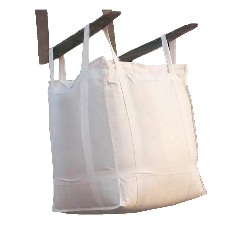 Free Shipping Grain Wheat Flour Super Sack 1.5 Ton PP Woven Big Bulk FIBC Bags Type C Bulk Bag U-Panel Sling Tote Bag PP FIBC Conductive Jumbo Bag