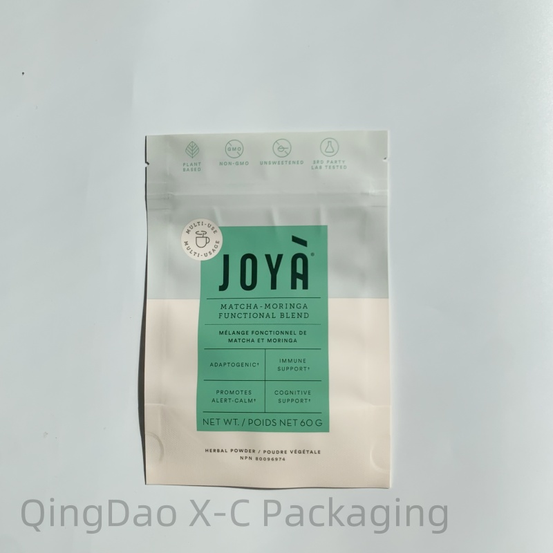 Custom Printing Zip Lock Flat Bottom Compostable Clear Window Stand up Pouch Premium Food Brown Kraft Paper Bag