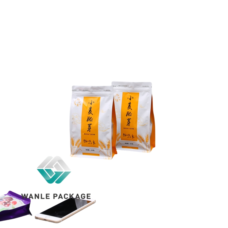 Customized Printed Plastic Side Gusseted Pouch for Cereal Oats Grain Mylar Bag
