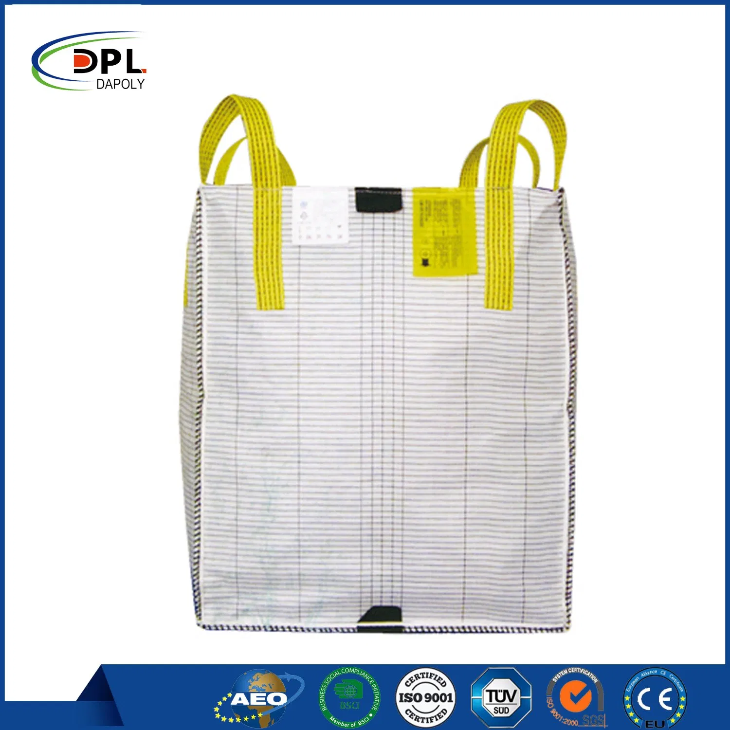 Container FIBC Big Bulk Packing Ton Bag PP Jumbo Bags for Sand Construction Cement Selling
