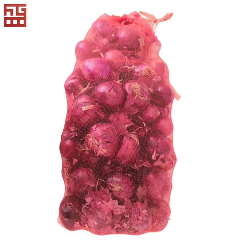 50*80cm Red Firewood Potato Garlic Onion Vegetable Tubular Leno Small PE/PP Net Mesh Bags