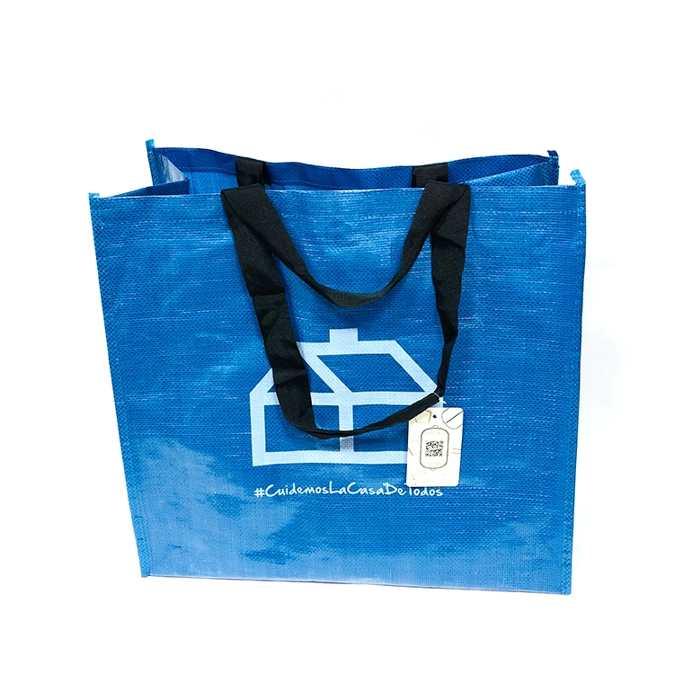 BOPP Laminated Shopping Bags Reusable Recyclable PP Material Tote Woven Shopping Bag