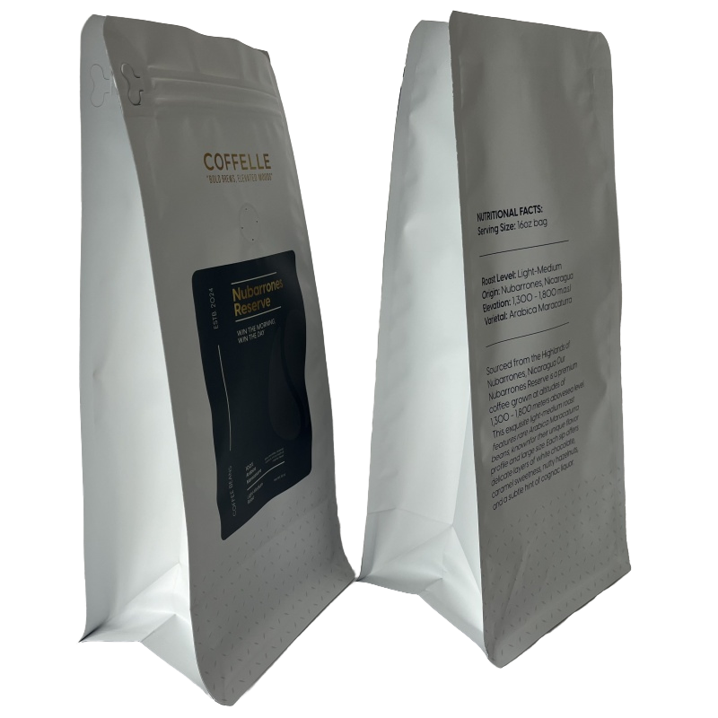 Factory Direct Plastic &amp; Kraft Paper Coffee Packaging Bags Zipper Top with Degassing Valve