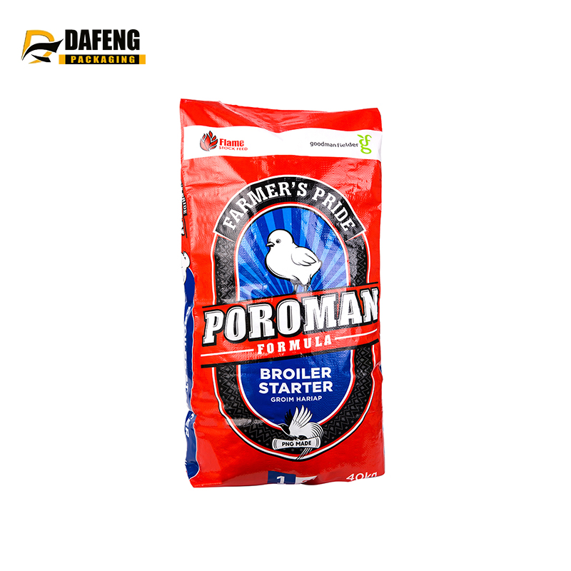 Rice Feed Woven Bag BOPP Gravure Printing Laminated PP Moisture Proof Bags Sacks