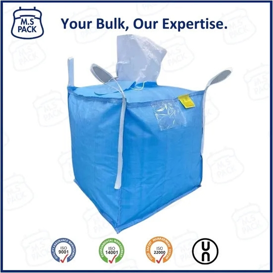 Industrial Grade Heavy Duty Woven PP Jumbo Bags Conductive Type C FIBC Ton Bags for Safe Transport of Static Sensitive Materials