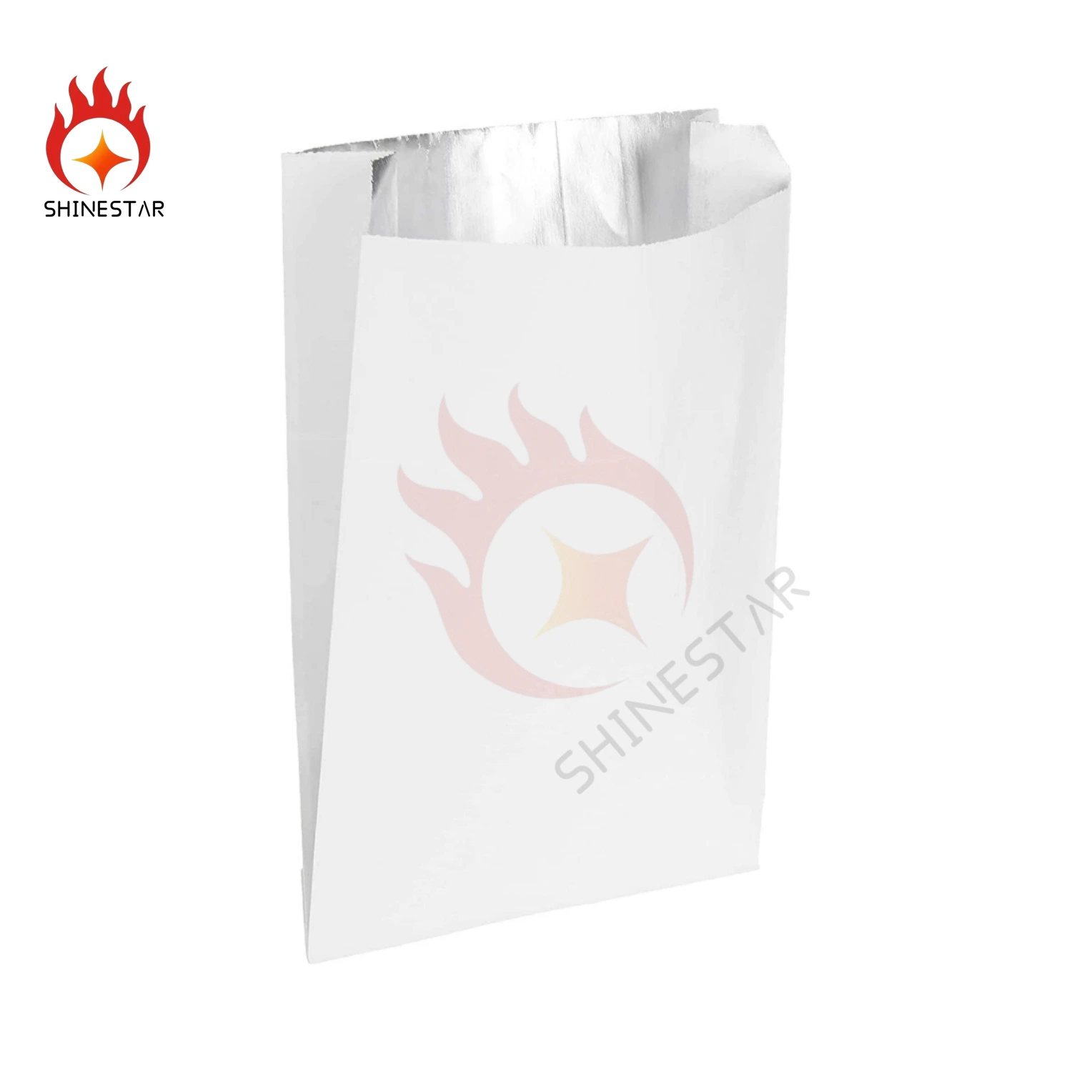 Eco-Friendly &amp; Biodegradable White Cookies Sandwich Grease Resistant Serving Snack Aluminium Foil Lined Hamburgers Bags