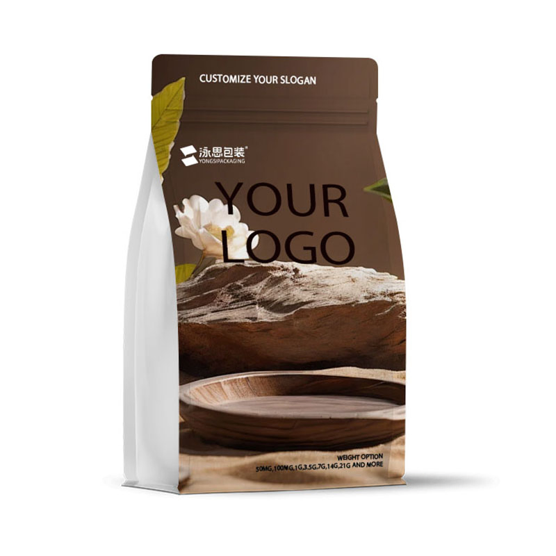 Premium Aluminum Foil Lined Stand up Coffee Bag with Degassing Valve Flat Bottom Zipper Lock Custom Printed 8oz 12oz 16oz 5lb