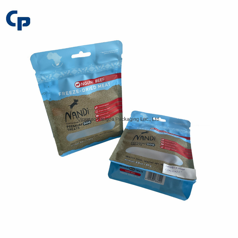 Heavy-Duty Custom Artwork Factory Pets/Dog/Cat Feed Treat Cat Litter Food Packaging Plastic Bags with Flat Bottom Polyethylene Zipper Bag