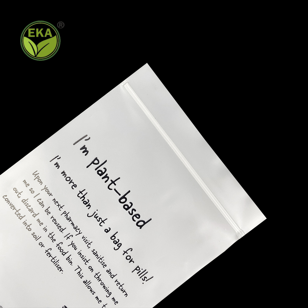 Custom Eco Friendly Frost Clothing Packaging Biodegradable Ziplock Packaging Bags T Shirt Packaging Bag With Zipper