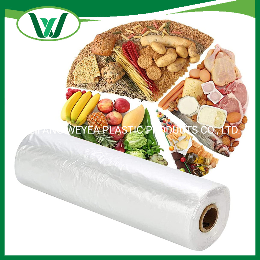 Customized Plastic Gusseted Clear Poly Tall Easy Open Treat Food Vegetable Bread Flat Packaging Bag