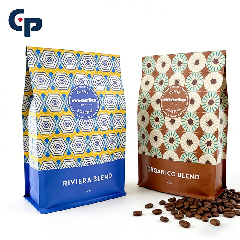 Factory Recyclable Kraft Paper Bottom Gusset Zipper Matt Glossy Finished Transparent Window Bolsas Doypack Coffee Bean Powder Packaging Bag Stand up Pouch