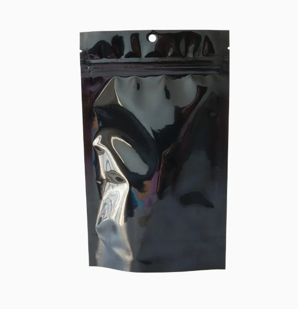 Stand up Zipper 3 Sided Sealing Kraft Paper Heat Sealable Food Storage for Candy Cookie with Window Packaging Pouches Bag