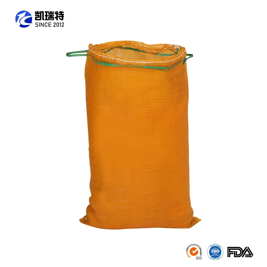 Durable Onion Potato Cabbage Vegetable Fruit Firewood Seafood Packaging Leno Mesh Bag