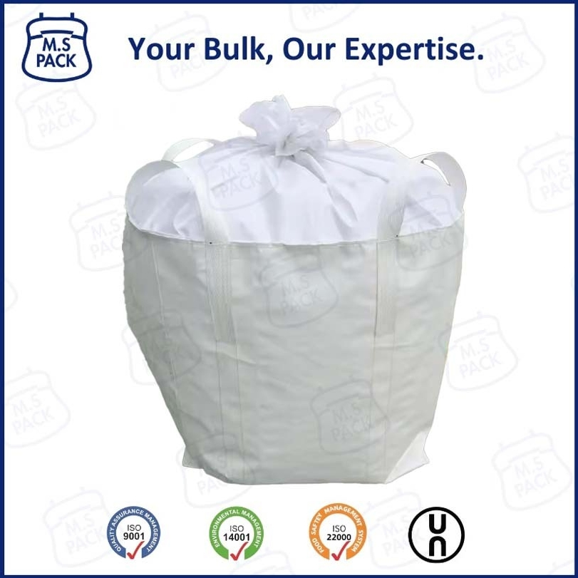 1 Ton Jumbo Bag FIBC Bulk Bags Conductive PP Saddle Sand Spout Wovenbags Experienced Factory's Cheap Bigbag 1000kg Circular/Tubular Jumbo Bag
