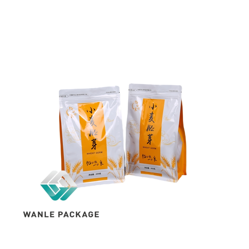 Customized Printed Plastic Side Gusseted Pouch for Cereal Oats Grain Mylar Bag