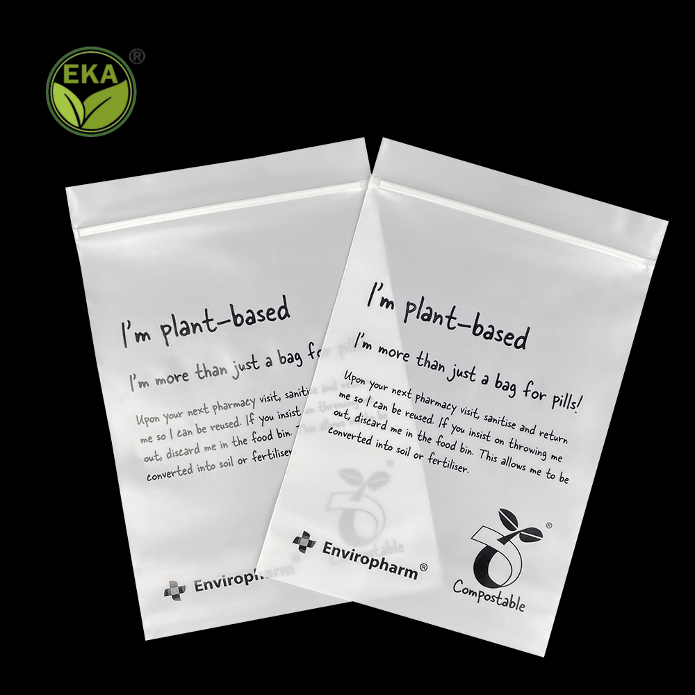 Custom Eco Friendly Frost Clothing Packaging Biodegradable Ziplock Packaging Bags T Shirt Packaging Bag With Zipper