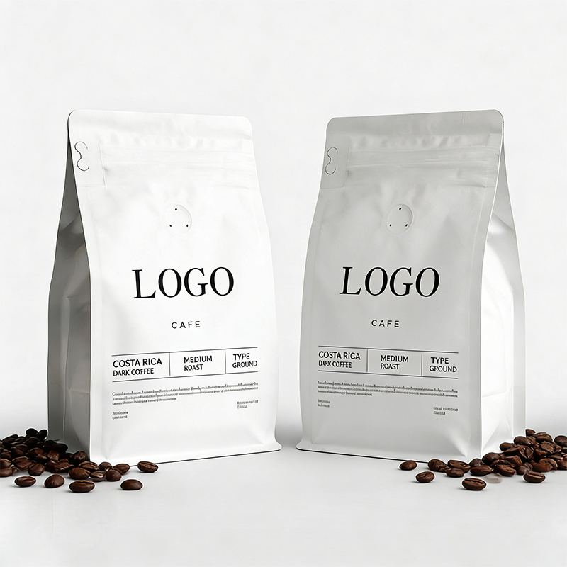 Aluminum Foil Zip Lock Stand up Pouch Doypack Plastic Flat Bottom Food Cookie Packaging Eco Brown Kraft Paper Mylar Empty Tea Valve Coffee Bean Packing Bag