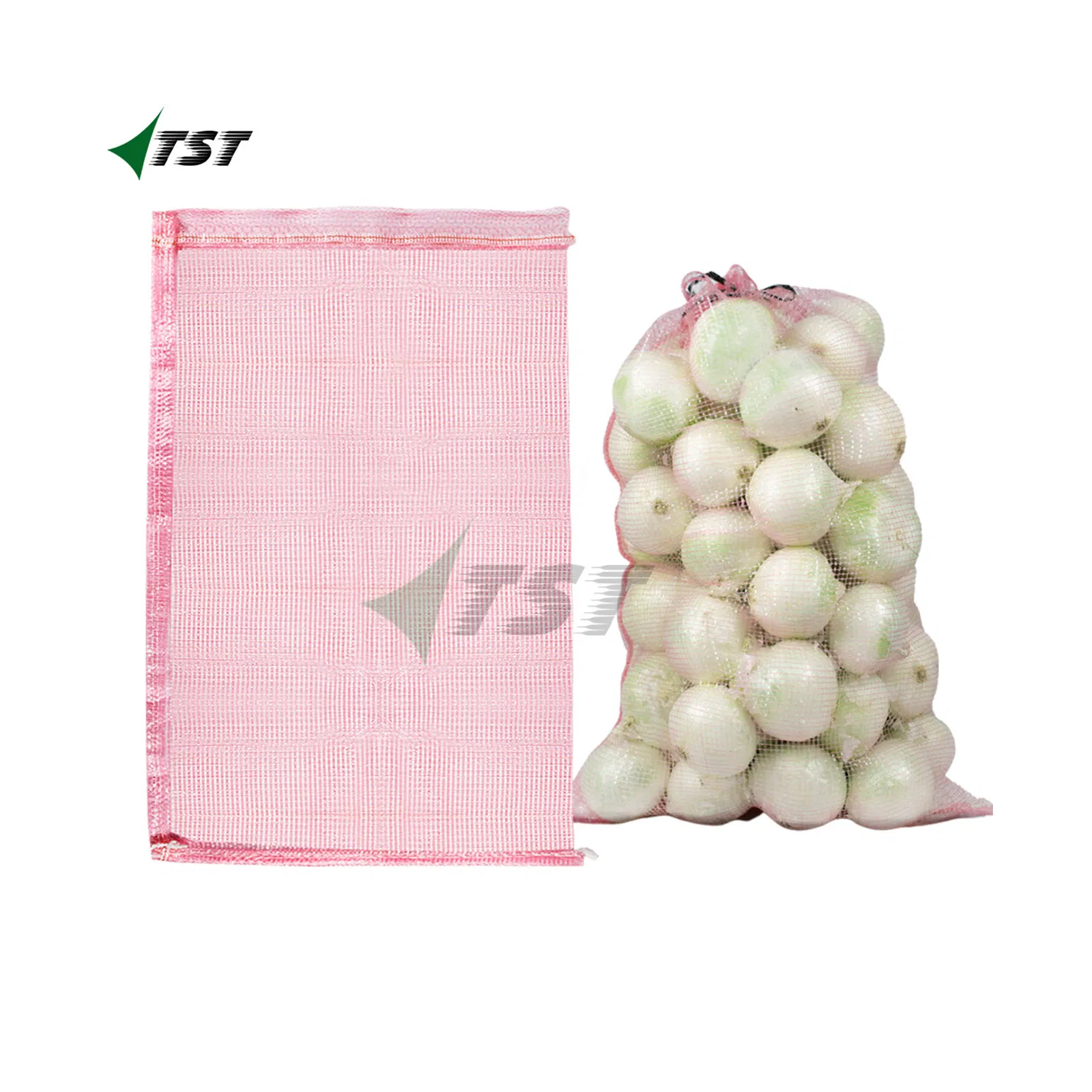 Woven Net Leno Bags Produktionslinie 100% Virgin PP Mesh Bag for Packaging Onion Plastic Leno Mesh Netting Bags for Packaging Vegetables and Fruits