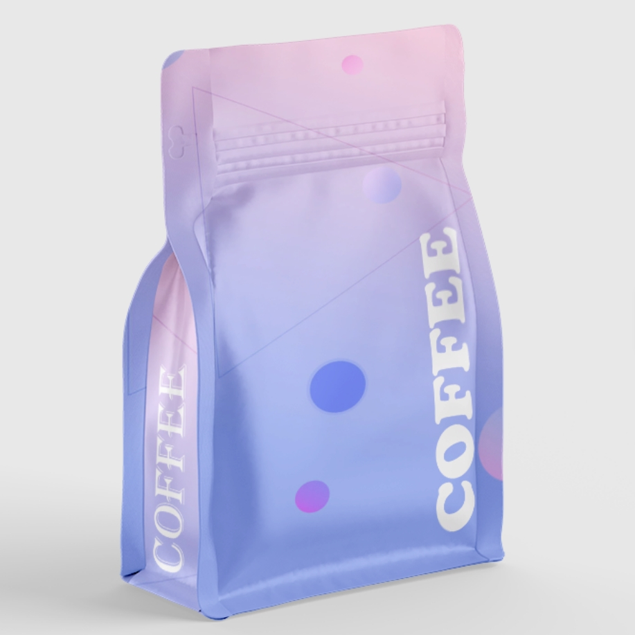 Wholesale Custom Gusseted High Quality Zipper Plastic Bag for Coffee