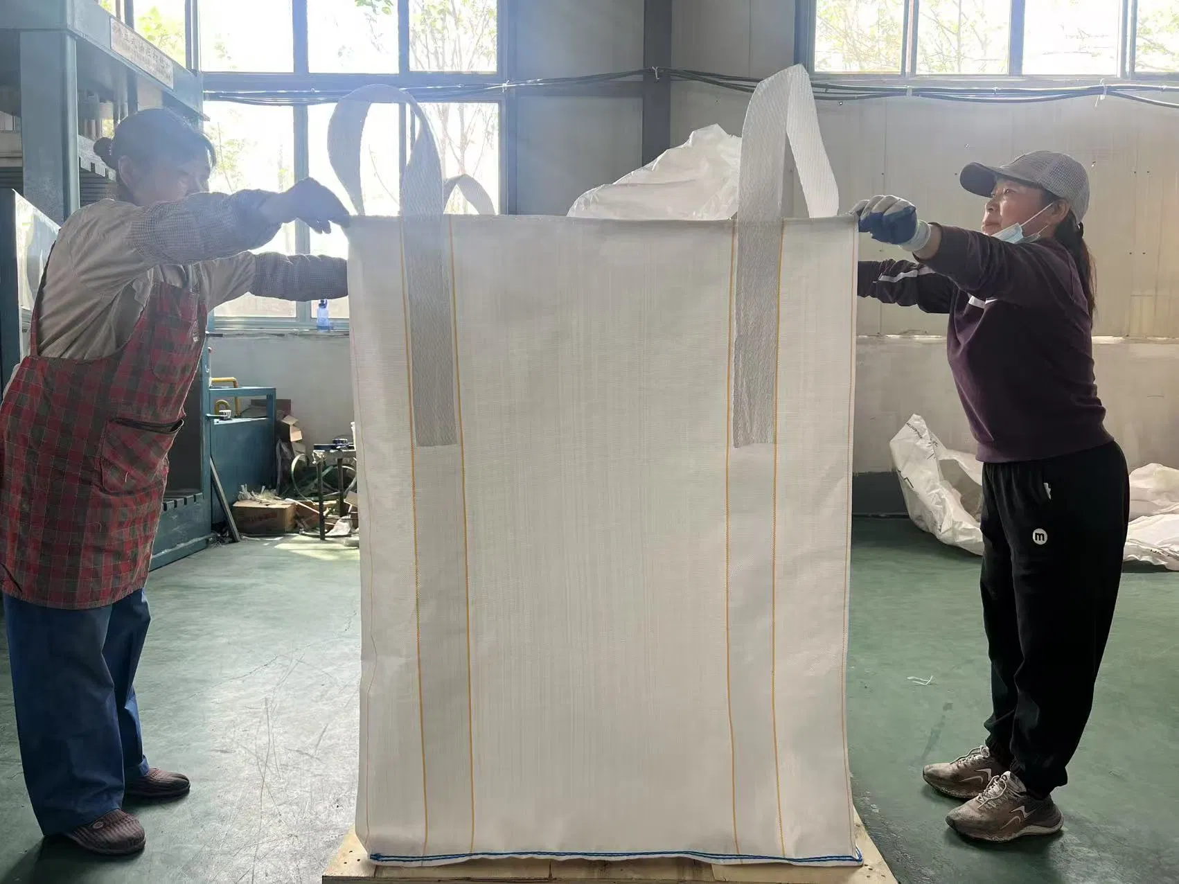 Food Grade Plastic Bag Type Q Super Sack 1 Ton Jumbo Bag Laminated Conductive PP Woven Bag FIBC 1250 Kg Big Bag for Chemical Products