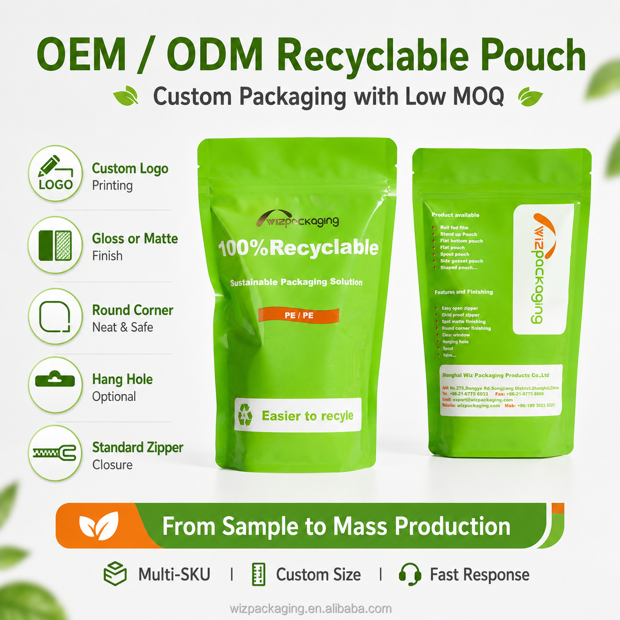 Eco Friendly Stand up Pouch