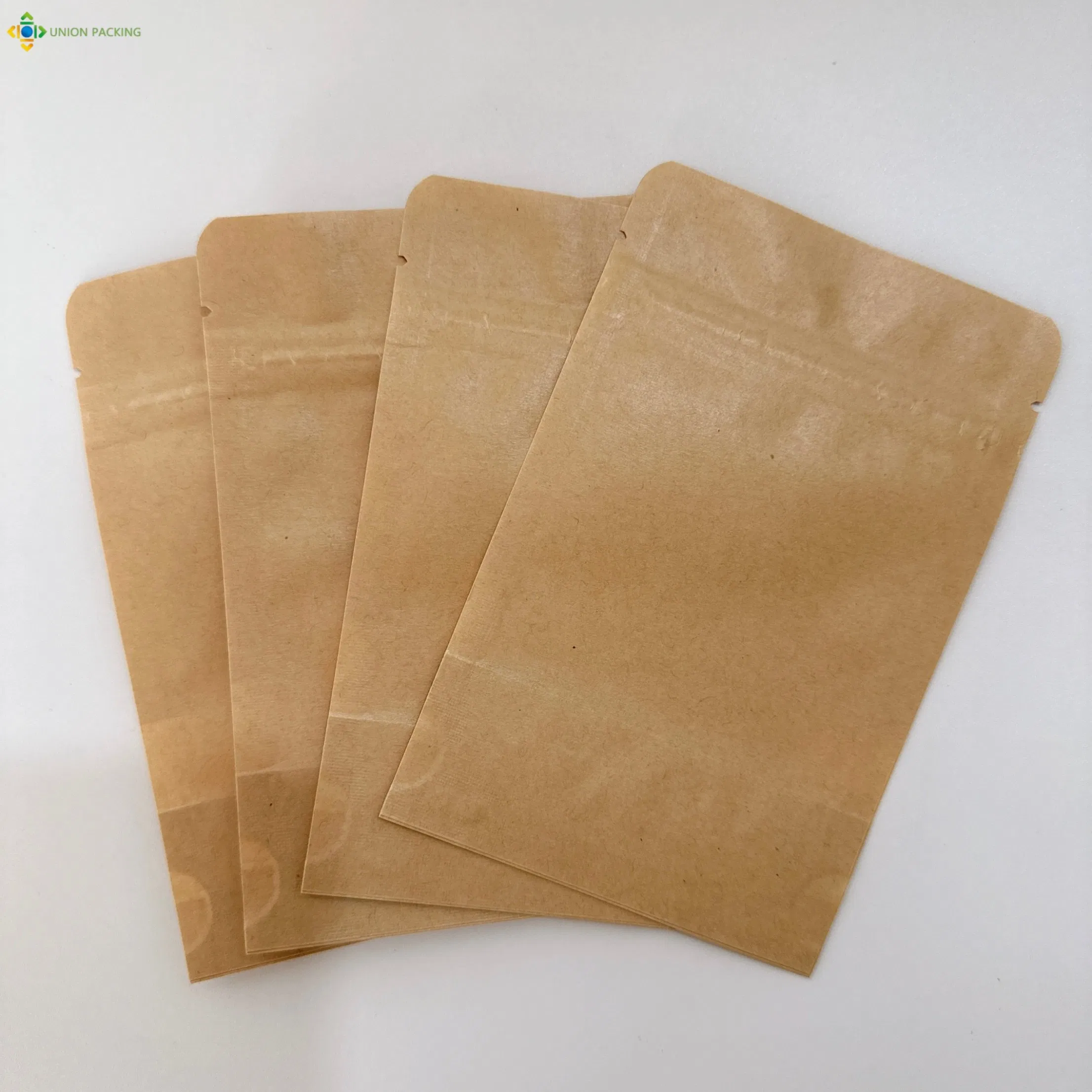 Food-Grade Kraft Paper Stand up Zipper Pouch Building Trust with Transparent Window