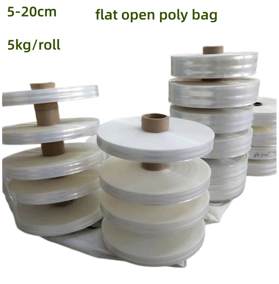 Heavy Duty Customized Sizes Plastic Clear Poly Tubing Rolls Polyethylene Lay Flat Poly Bag Packaging Storage Model Pack