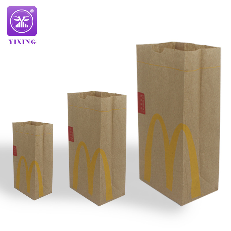 Custom Takeaway Greaseproof BBQ Kebab Hot Dog Sandwich Burger Packaging Aluminum Foil Lined Paper Bag Fast Food Delivery Bags