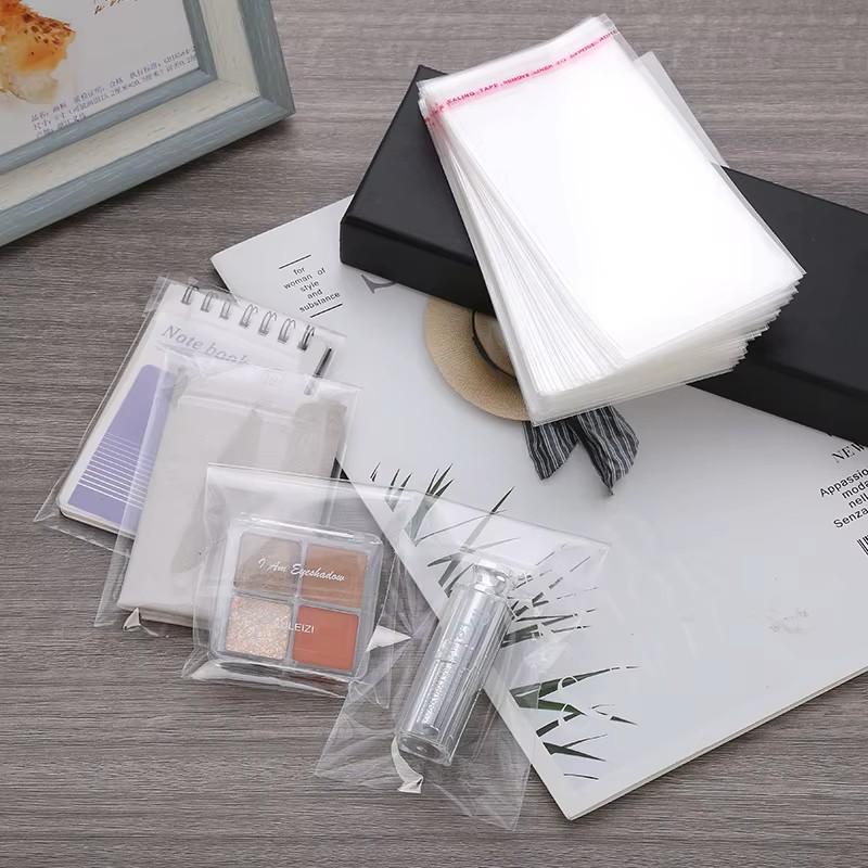 Custom Printed Biodegradable PE Bag Large Self-Adhesive Clear OPP Cellophane for Clothes Socks Packaging Biodegradable