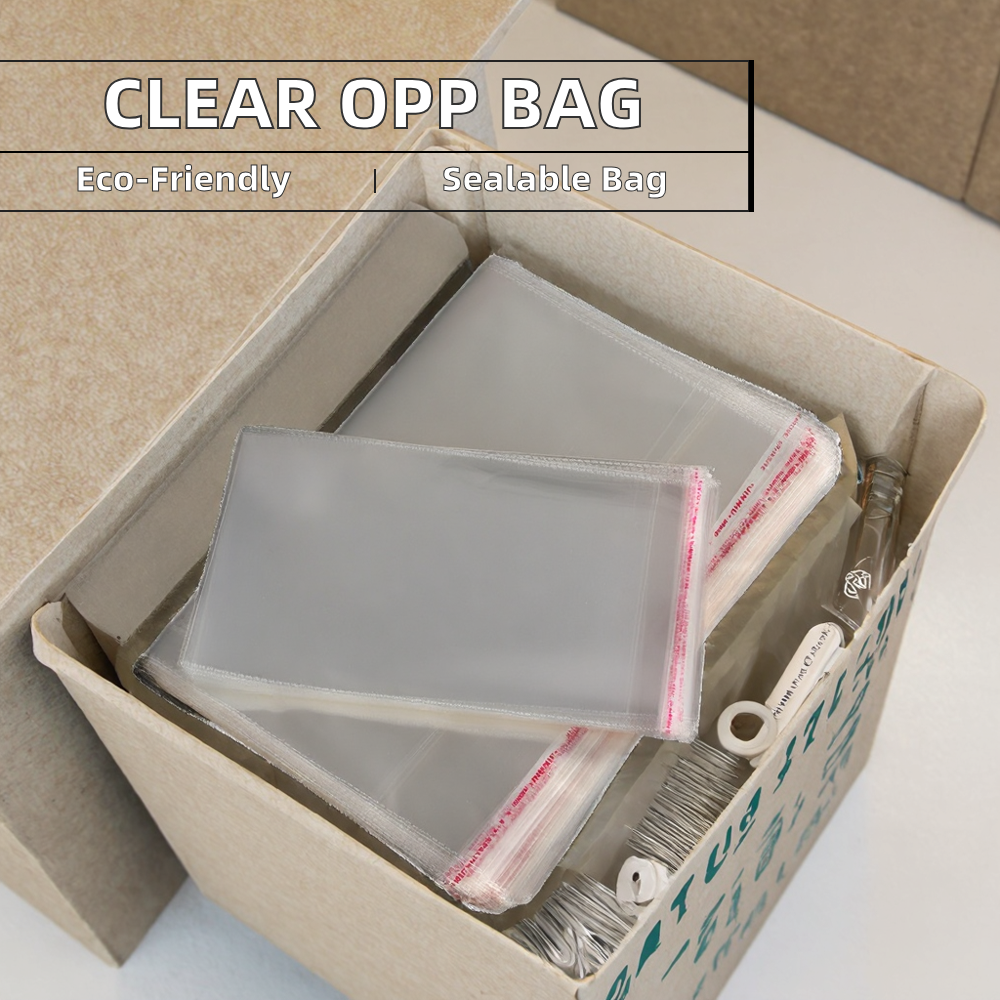 Custom Printed Biodegradable PE Bag Large Self-Adhesive Clear OPP Cellophane for Clothes Socks Packaging Biodegradable
