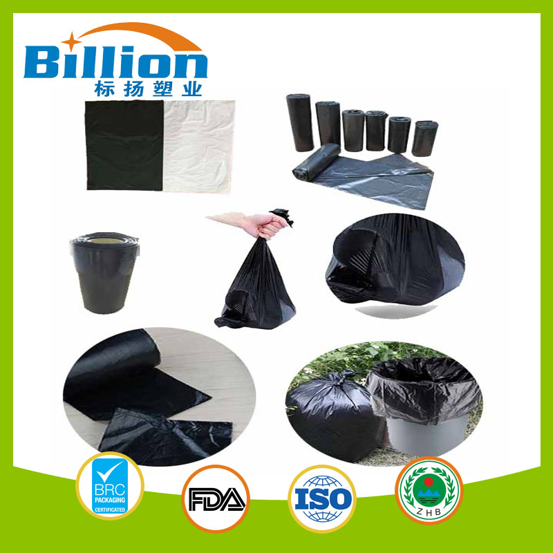 Biodegradable Garbage High Quality Heavy Duty Flat Plastic Polyethylene Bags