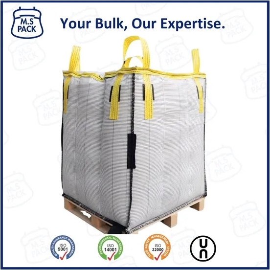 Industrial Grade Heavy Duty Woven PP Jumbo Bags Conductive Type C FIBC Ton Bags for Safe Transport of Static Sensitive Materials
