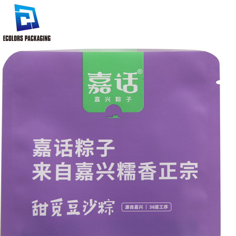 Ecolors Packaging High Quality Plastic Laminated 8 Side Gusseted Snack Food Bag