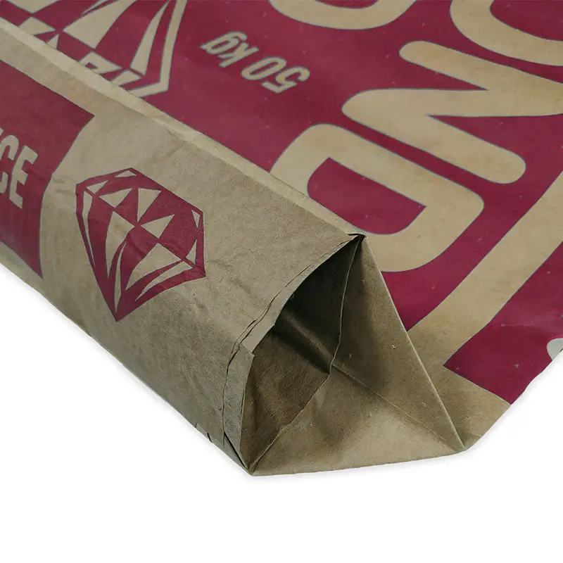 Custom Print Brown White Kraft Paper Valve Sack Packagin Cement Bags