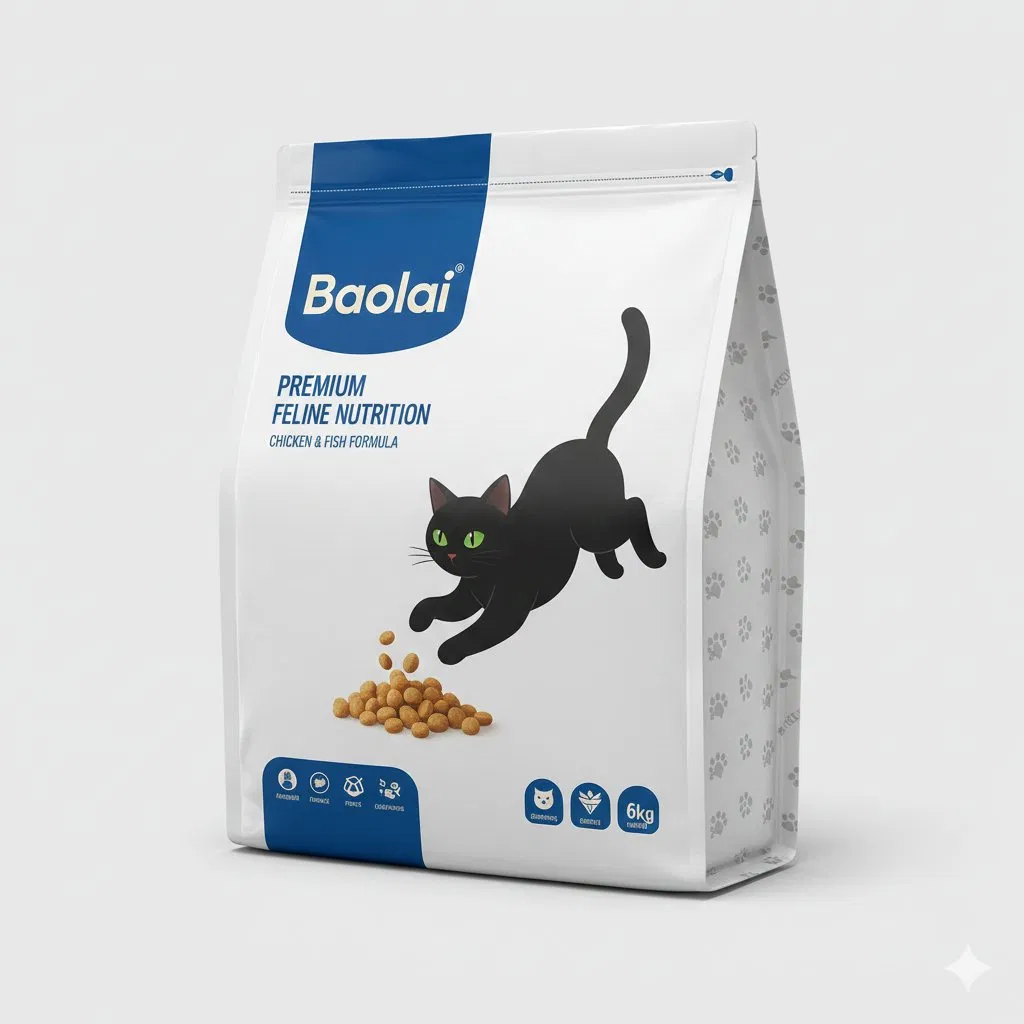 Professional Custom 7kg 10kg Cat Food Pouch Packaging Side Gusseted Heavy Duty Laminated Plastic Pet Food Bag