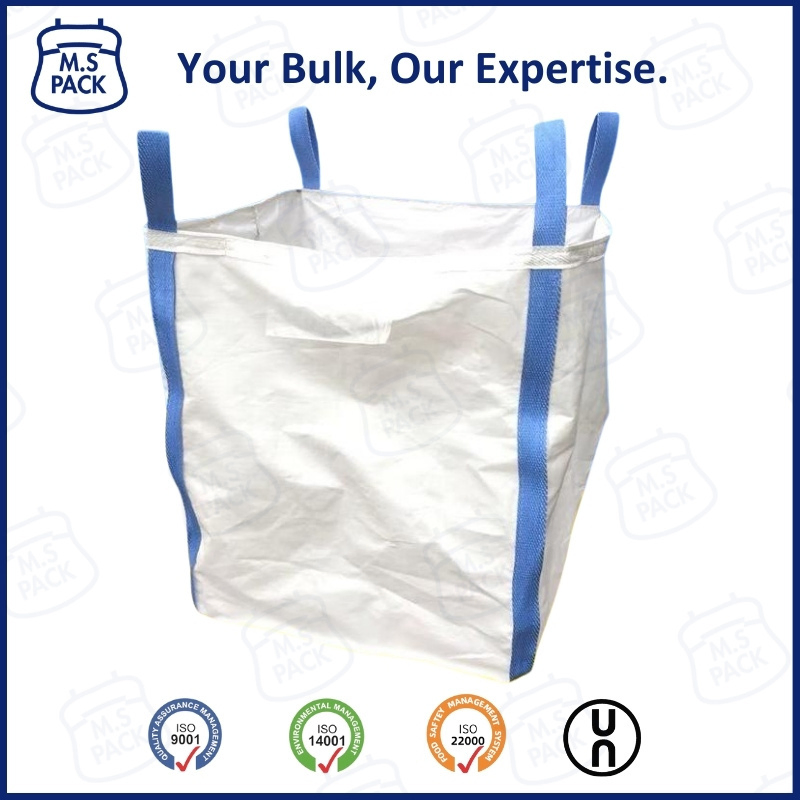 FIBC Jumbo 1000kg 1500kg Super Sack Bulk Baffle Ton Bag Big Bag Packaging PP Woven Ton Bag