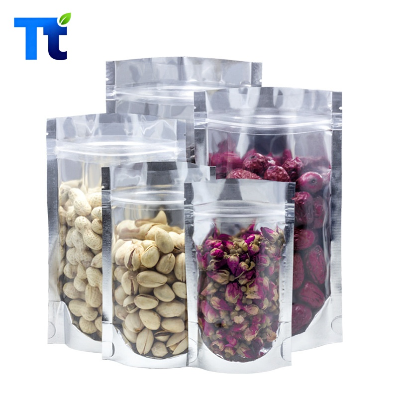 Aluminum Foil Kraft Paper Plastic Zipper Beens Nuts Cookies Food Bag Stand up Packaging Bag Pouch with Window