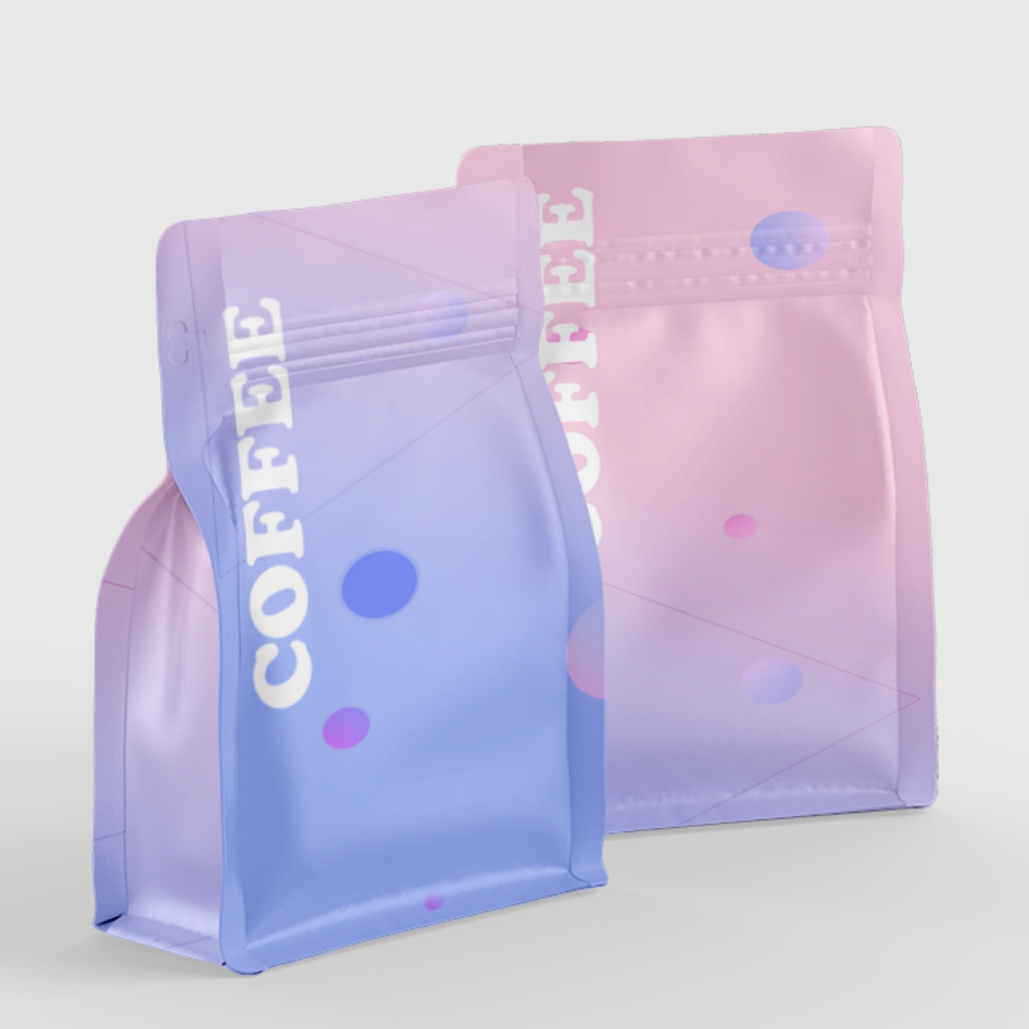 Wholesale Custom Gusseted High Quality Zipper Plastic Bag for Coffee