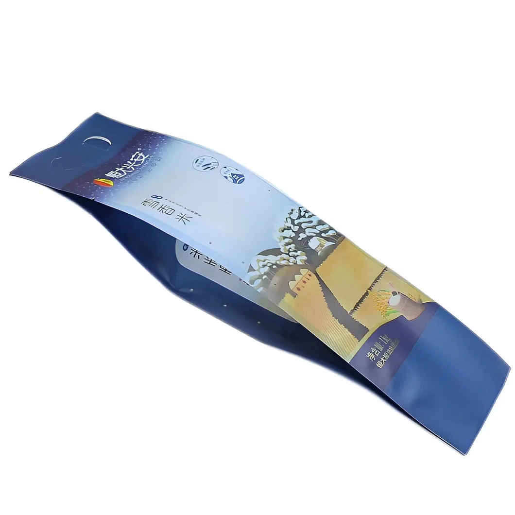 Custom Printing Plastic PP Handle Flat Side Gusseted Packaging Pouch 5kg 10kg Rice Bag