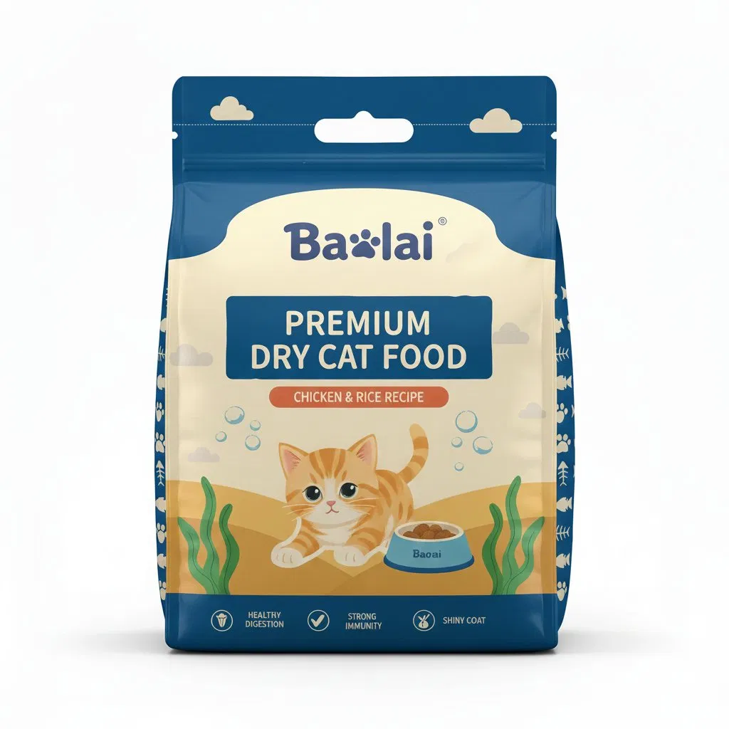Professional Custom 7kg 10kg Cat Food Pouch Packaging Side Gusseted Heavy Duty Laminated Plastic Pet Food Bag