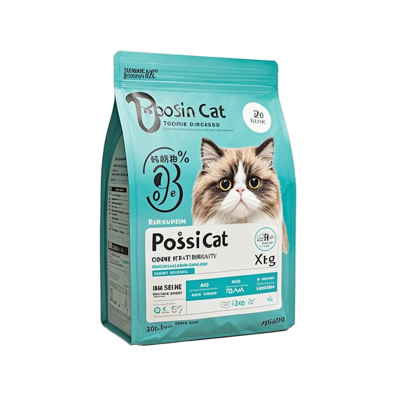 Factory Custom Resealable Gusseted Heat Seal Plastic Flat Bottom Matte Stand up Ziplock Top Pouch Pet Food Packaging Bags