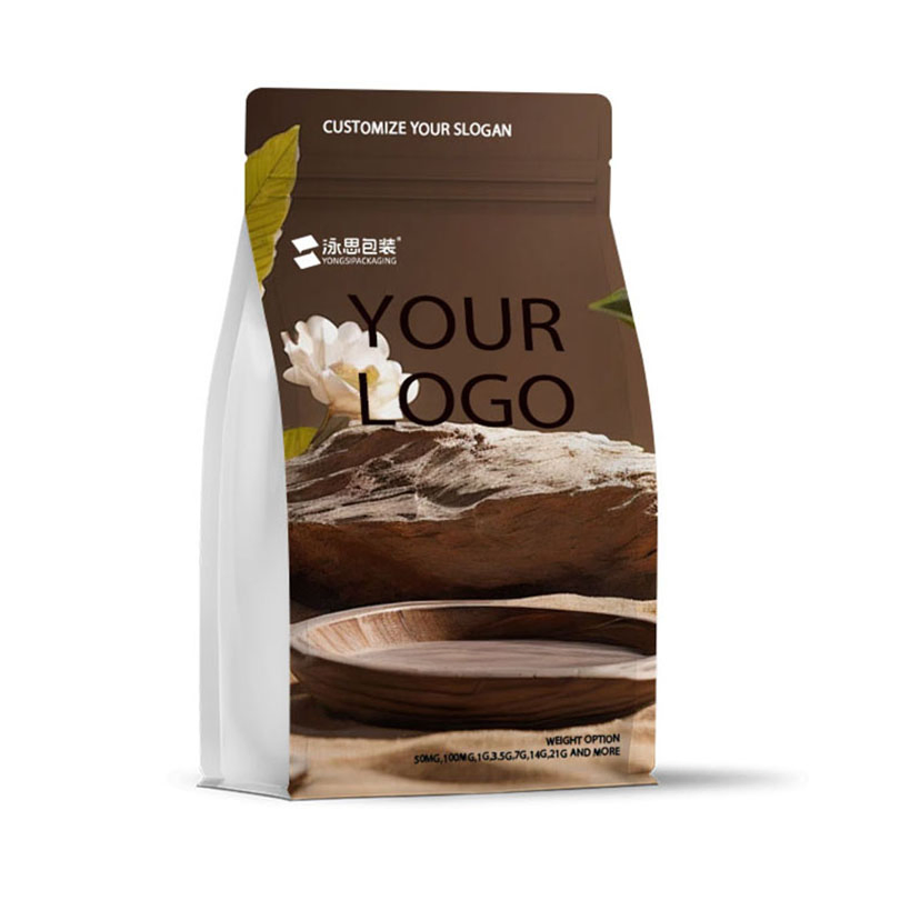Coffee Packaging Kraft Paper Pouch with Valve for Tea Coffee Plastic Bag