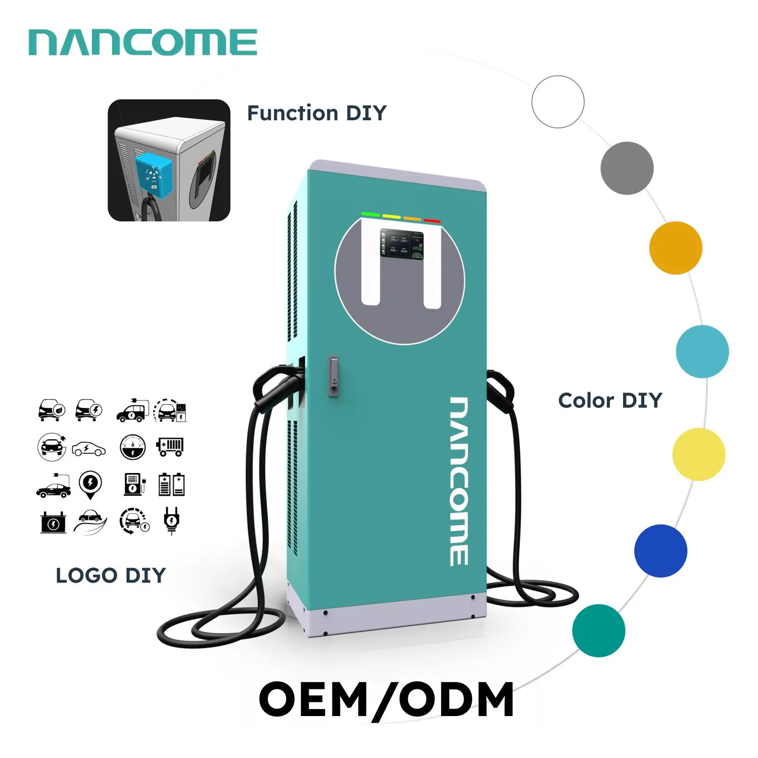 60kw/80kw/120kw/180kw DC Fast Electric Vehicle Charging Station