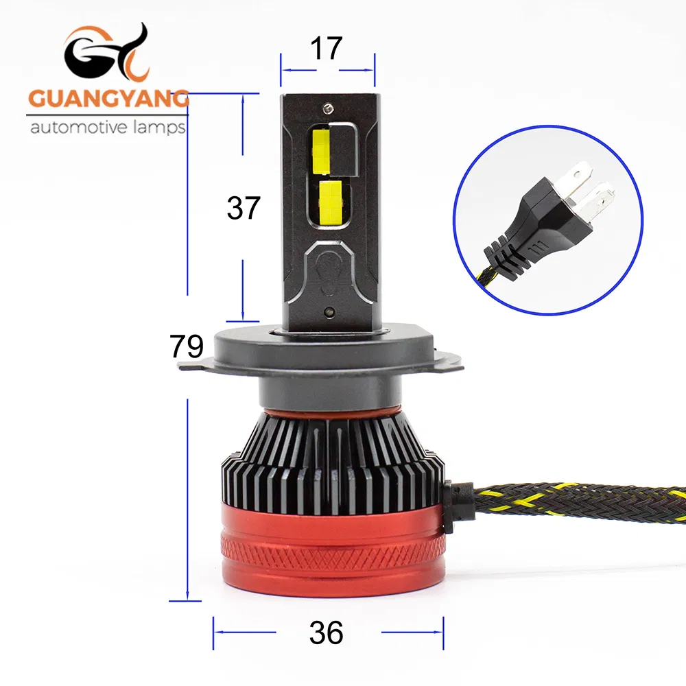 High Power LED R21 Headlight Lamp 60W 8000lm 3570clips Good Cooling System