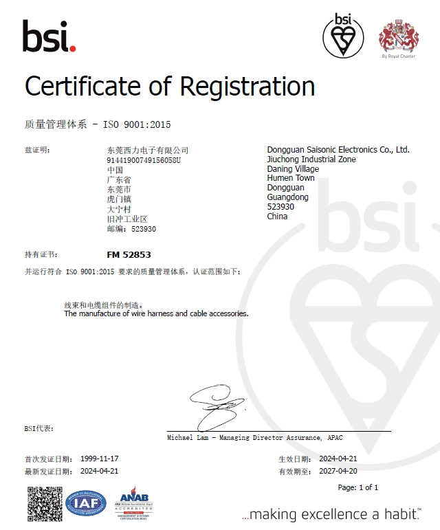 ISO9001 Certificate