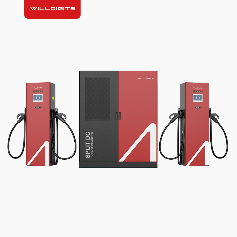 Intelligent Split-Type Charging Pile Terminal CE Certified DC CCS Chademo Chinese Supplier Two Connector Commercial Evse with Payment System