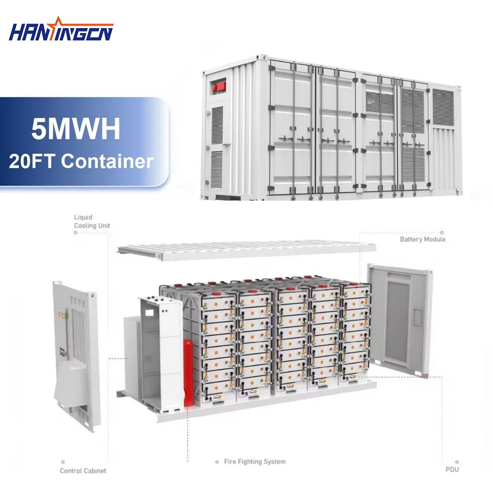 Water and Dustproof Liquid-Cooling 5mwh Container Energy Storage Battery System for Grid Frequency Regulation