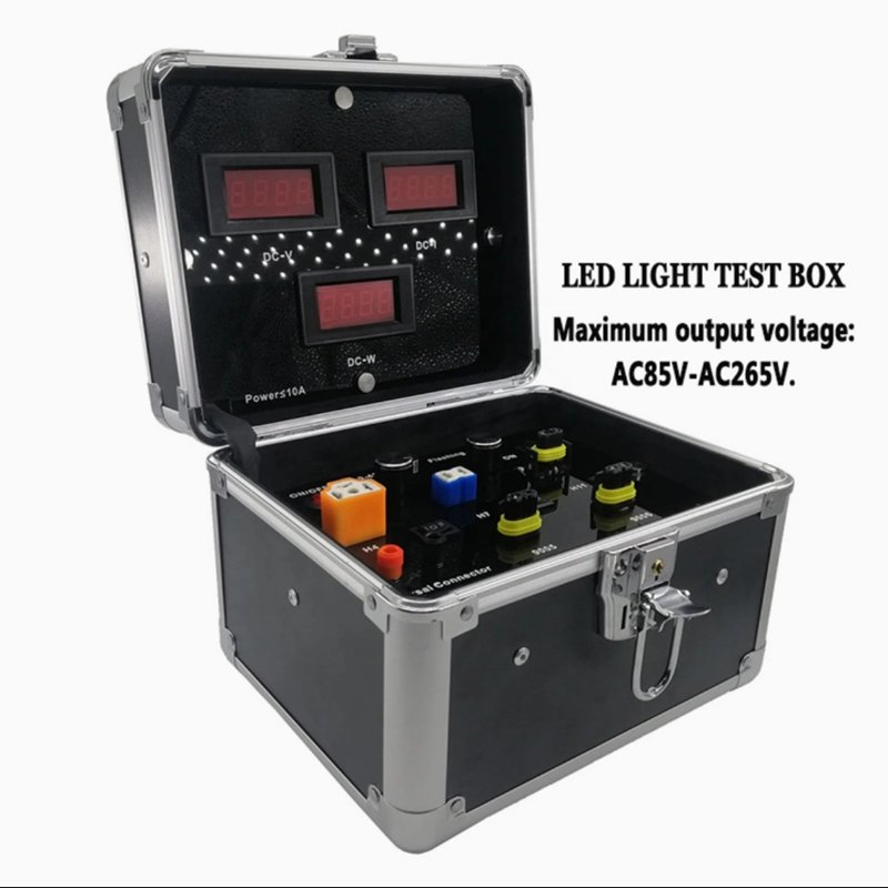 High Quality Black Housing Universal All Models Voltage Power LED Headlight Bulb Tester Box