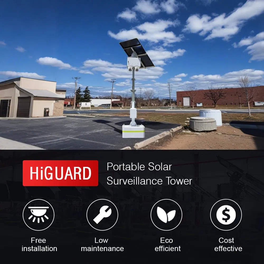 Biglux Higuard Wireless Mobile CCTV Tower Solar Powered Surveillance System